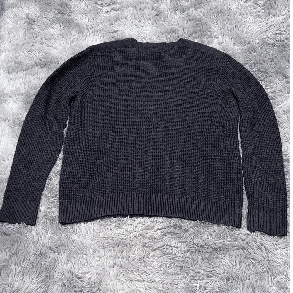 Banana Republic Men's Textured Knit Sweater Dark Gray Crew Neck Size XL‎